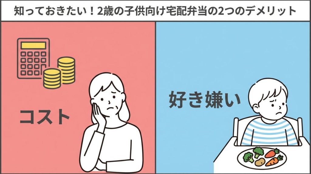 2歳の子供向け宅配弁当の2つのデメリット