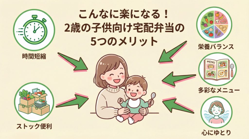 2歳の子供向け宅配弁当の5つのメリット