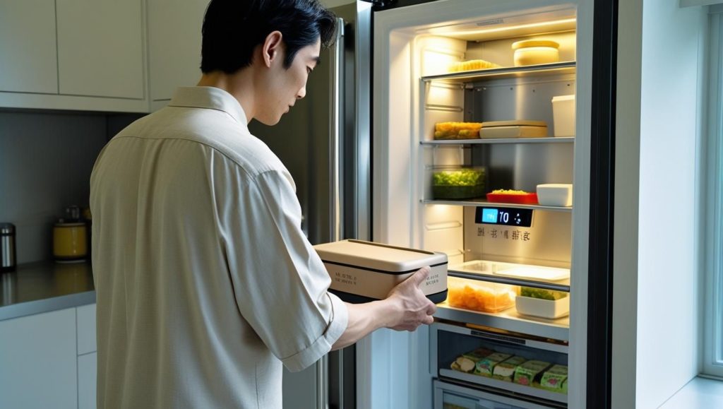 冷蔵庫を使った宅配弁当の保存