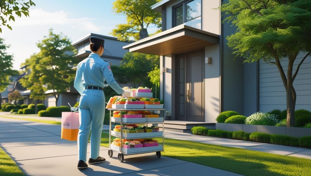 宅配弁当の配送