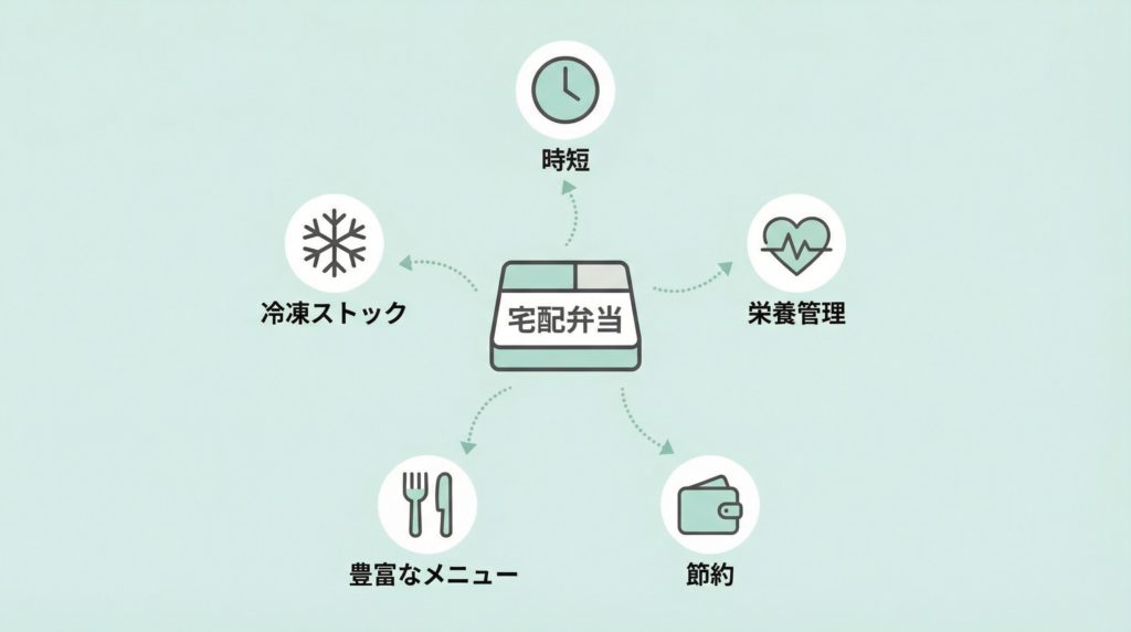 宅配弁当の5つのメリット