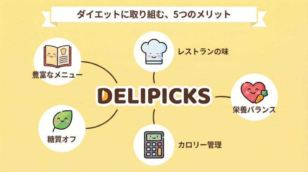 デリピックスでダイエットに取り組む、5つのメリット