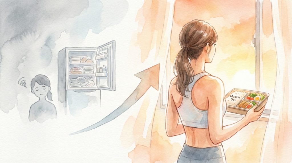 冷凍庫の収納問題を解決して、マッスルデリでボディメイク！