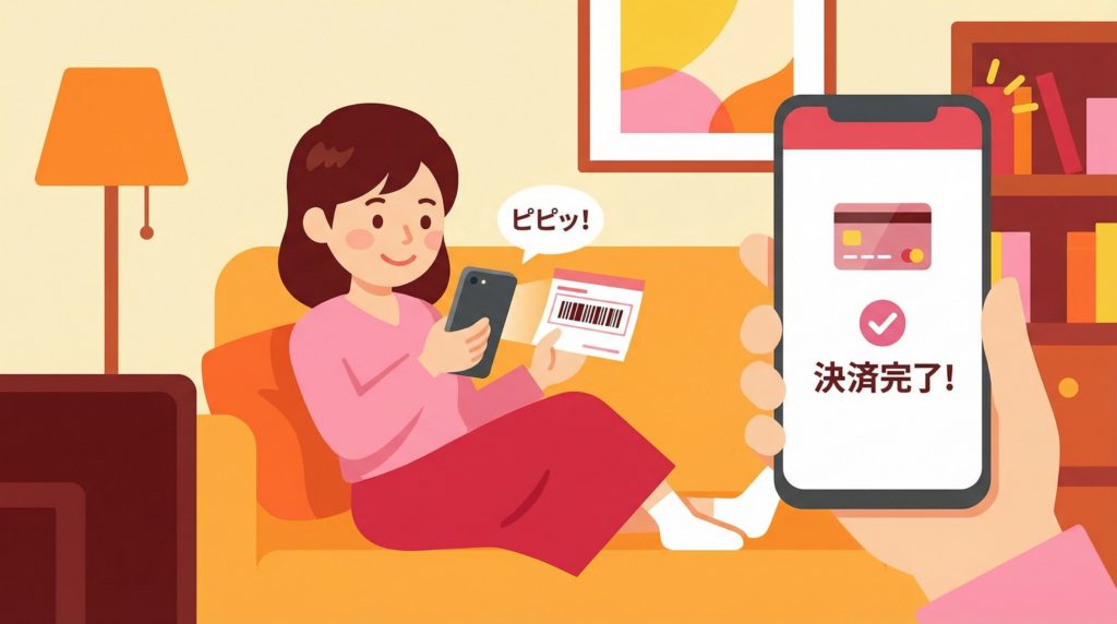 振込用紙のアプリ決済