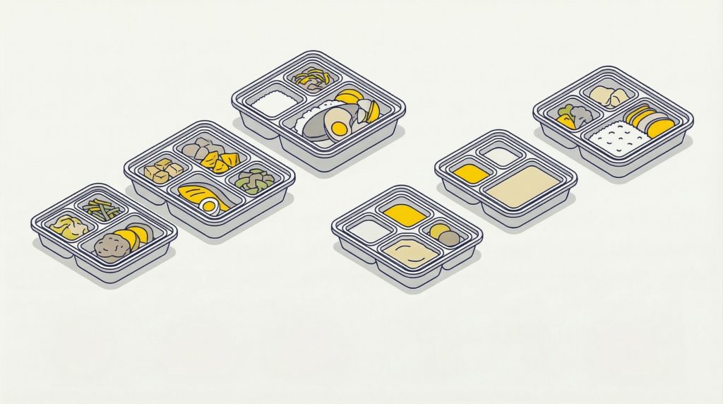 主要メニューの容器