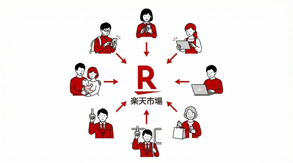 色んな人におすすめ、楽天市場での買い物
