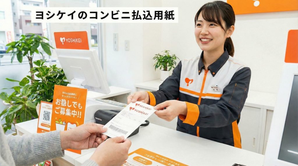 ヨシケイのコンビニ払込用紙