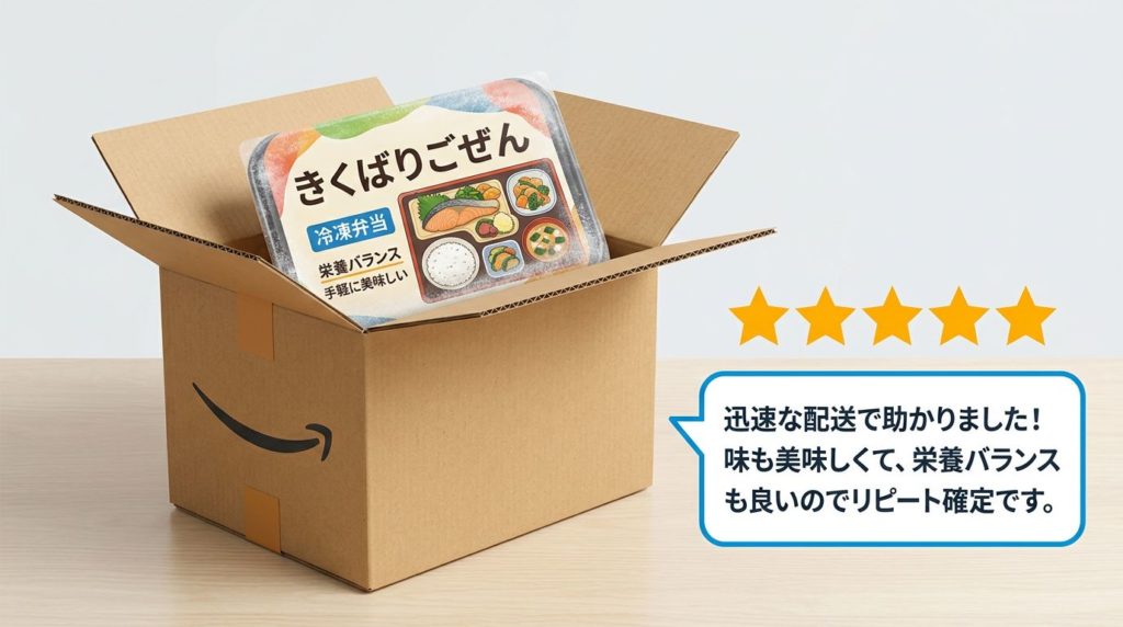 Amazonでニチレイ気くばり御膳を注文するイメージ
