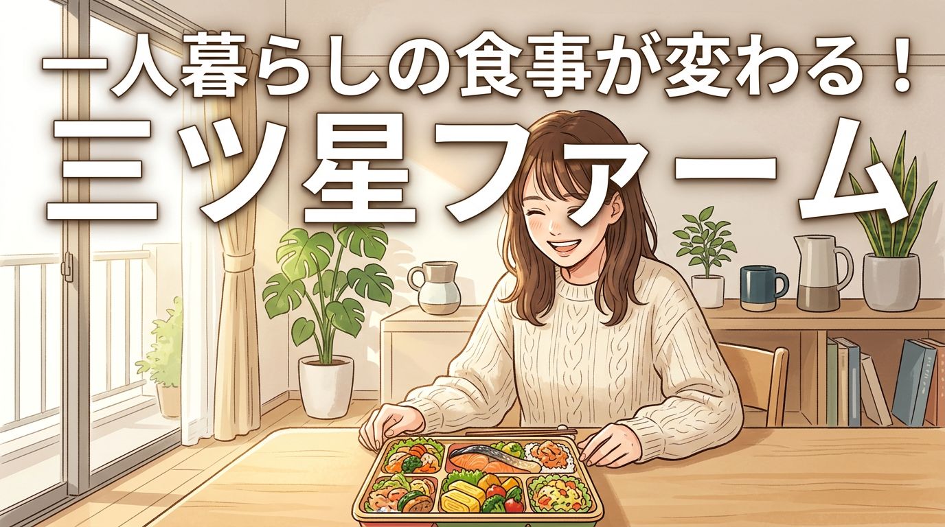 一人暮らしの食事が変わる！三ツ星ファームのメリットと冷凍庫収納の解決策